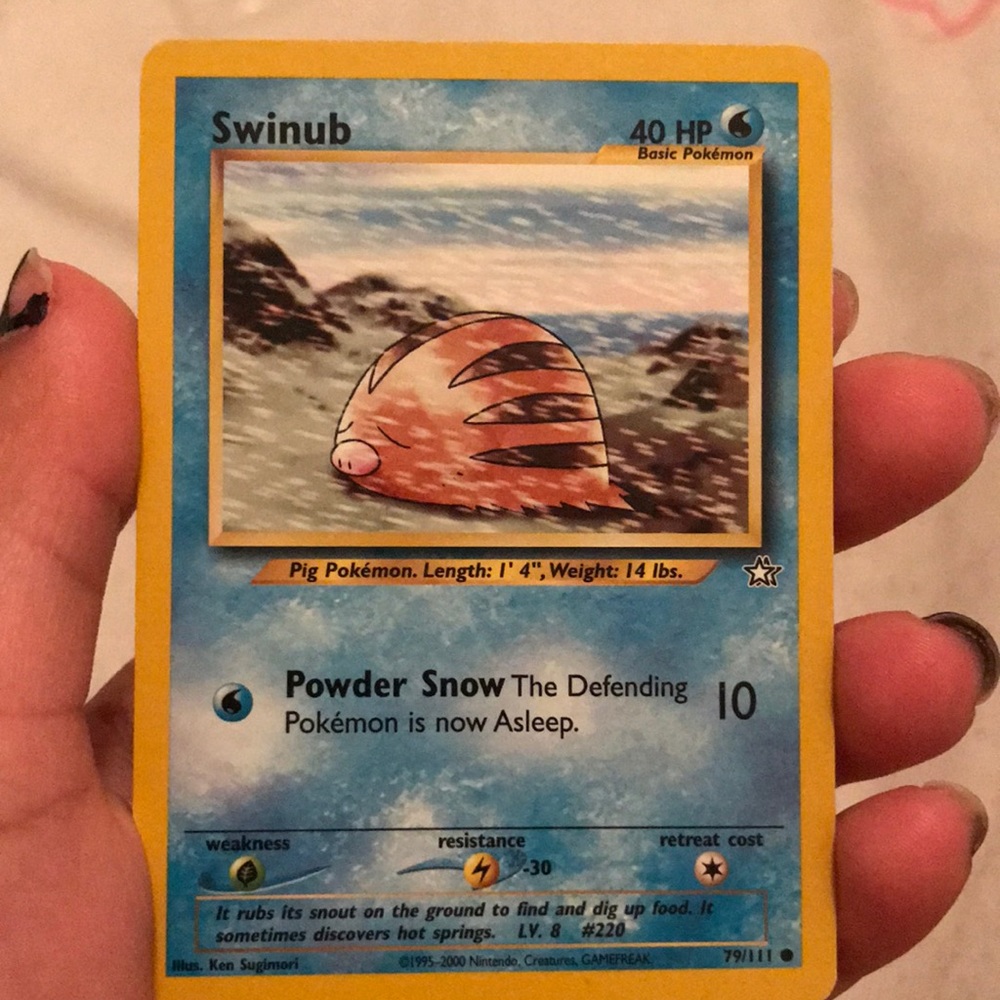 Swinub Pokémon card